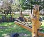 A játszótér különleges fafaragásai. - Milleniumi park